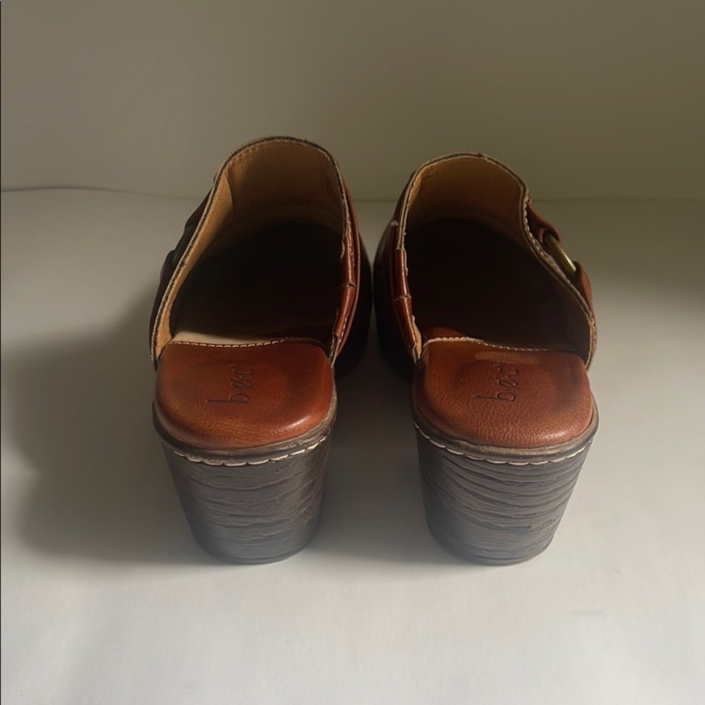 B.O.C “o” RING TAN LEATHER POLLY MULES BC0010916 women’s 9M - Picture 3 of 10